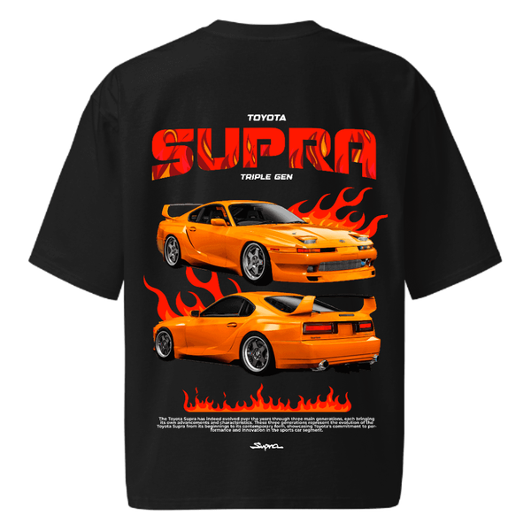 SUPRA OVERSIZED TEE - BLACK