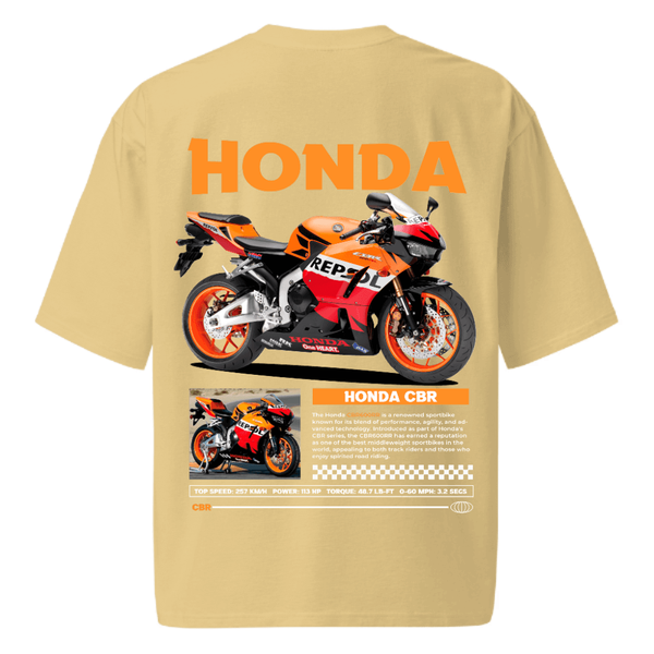 HONDA CBR OVERSIZED TEE - BEIGE