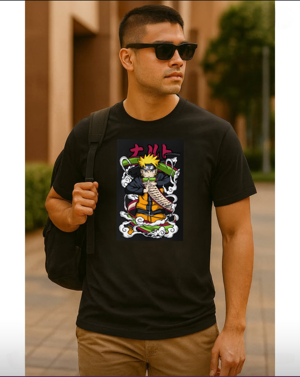 NARUTO OVERSIZED TEE - BLACK