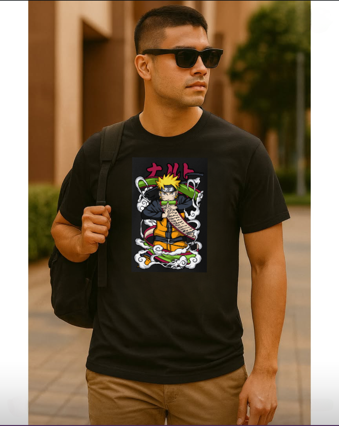 NARUTO OVERSIZED TEE - BLACK