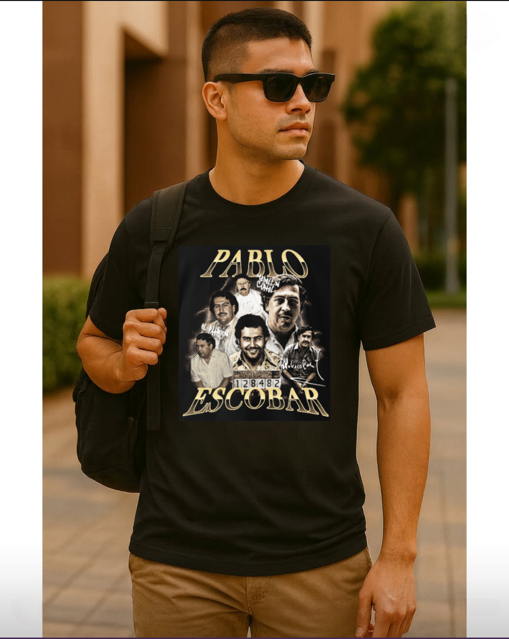 PABLO ESCOBAR REGULAR FIT TEE - BLACK