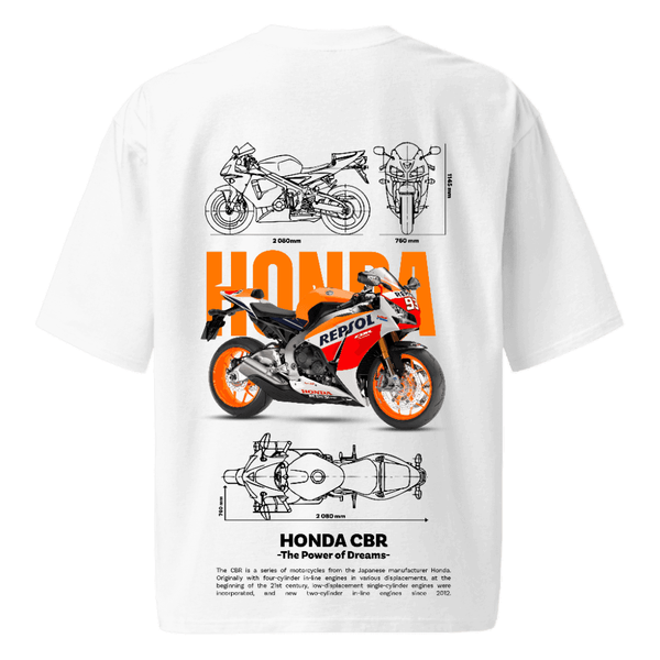 HONDA CBR OVERSIZED TEE - WHITE