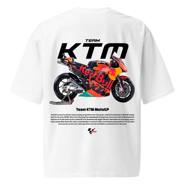 KTM RACING OVERSIZED TEE - WHITE & BEIGE